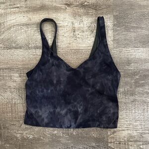 lululemon‎ athletica Black Tie Dye Sports Bra Size 6